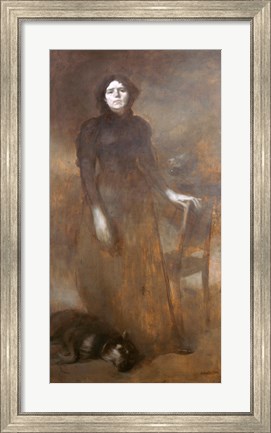 Framed Madame Carriere And Her Dog Farot, 1895 Print