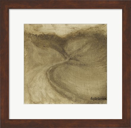 Framed Landscape With Winding Road Print