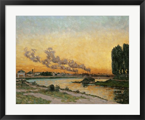 Framed Sunset At Ivry, 1874 Print