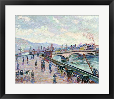 Framed Seine-River At Rouen Print