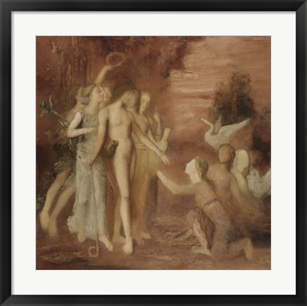 Framed Hesiod And The Muses Print