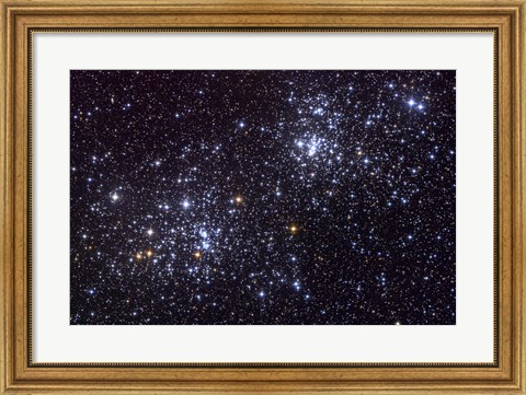 Framed NGC 884, an open cluster, in the Constellation of Perseus Print