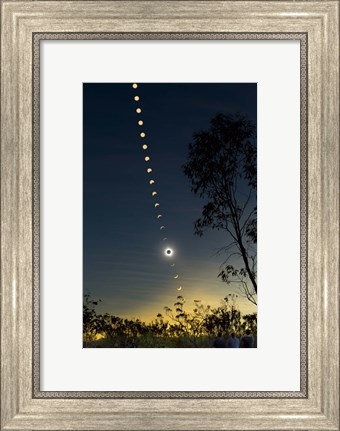 Framed Solar Eclipse composite, Queensland, Australia II Print