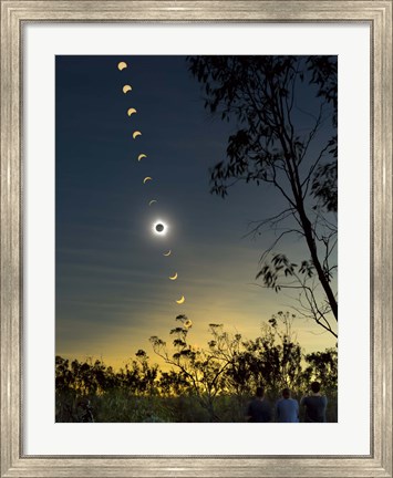 Framed Solar Eclipse composite, Queensland, Australia I Print