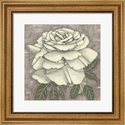 Framed Silver Rose II Print