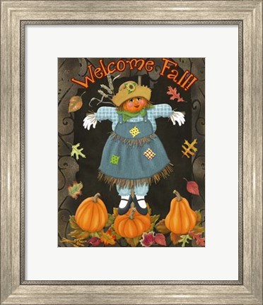 Framed Fall Scarecrow II Print