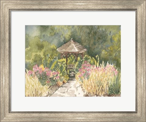 Framed Watercolor Garden IV Print
