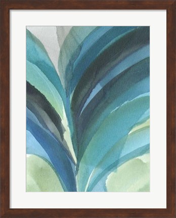 Framed Big Blue Leaf II Print