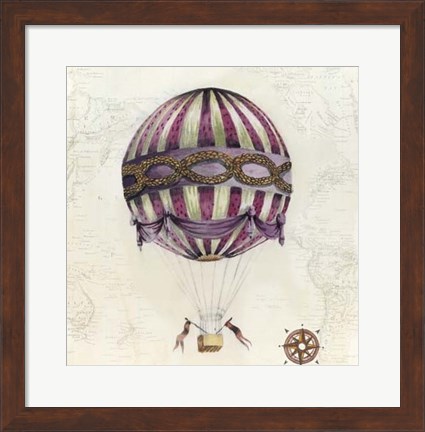 Framed Vintage Hot Air Balloons I Print