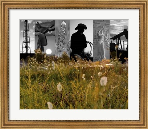 Framed Western Collage Print