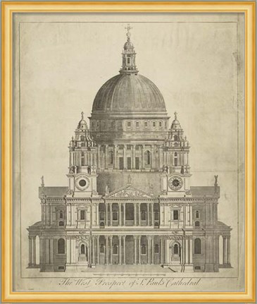 Framed St. Paul&#39;s Cathedral Print