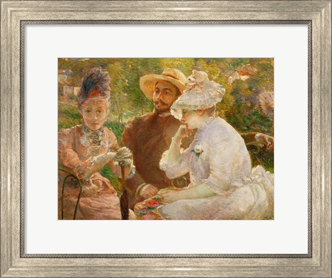 Framed On The Terrace In Sevres With The Painter Henri Fantin-Latour Print