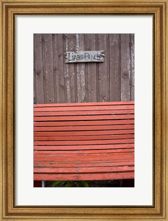 Framed Covehead Bay Liars&#39; Bench Print