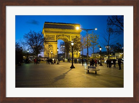 Framed Arch of Triumph, Paris, France Print