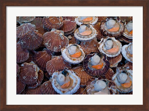 Framed Trouville Fish Market, Calvados, France Print