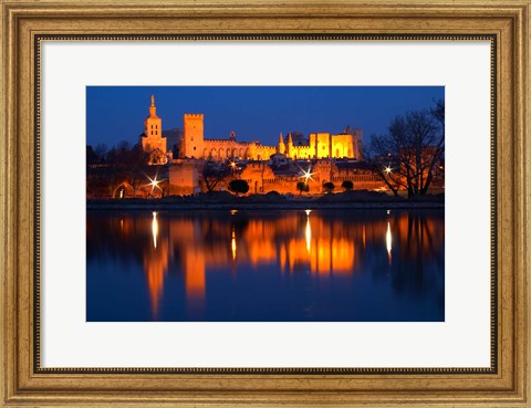 Framed Pope&#39;s Palace in Avignon and the Rhone River Print