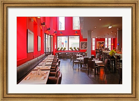 Framed Restaurant Le Cafe du Theotre, Bordeaux Print