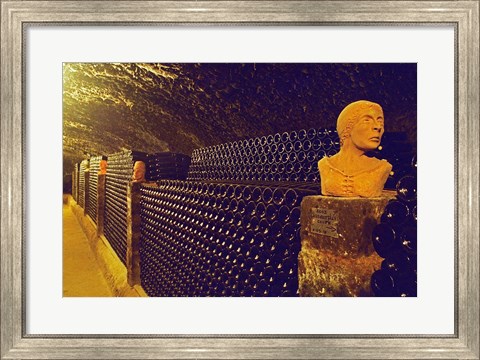 Framed Sculptured Heads in Cellar, Thummerer Winery Print