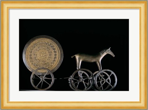 Framed Solar Disk with Chariot and Horse Replica Print