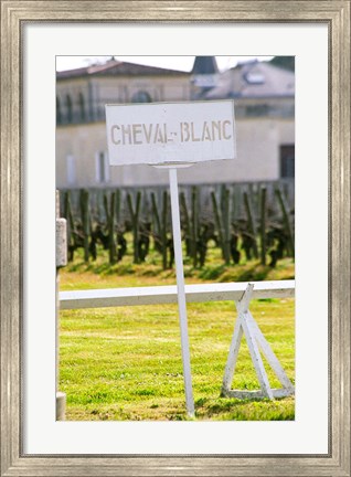 Framed Vineyard and Chateau Cheval Blanc Print