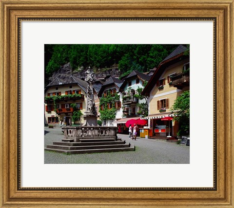 Framed Village of Hallstatt, Salzkammergut, Austria Print
