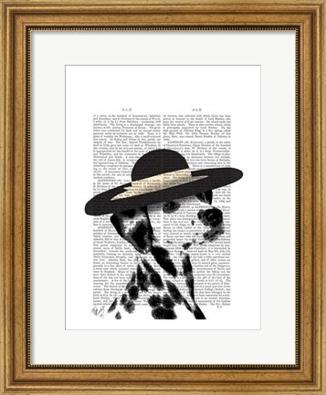 Framed Dalmatian and Brimmed Black Hat Print