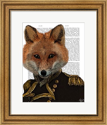 Framed Admiral Fox Portrait Print