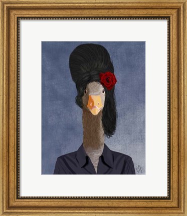 Framed Amy Winehouse Goose II Print