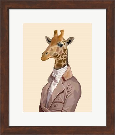 Framed Regency Giraffe Print