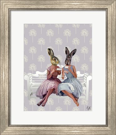 Framed Rabbit Chat Print