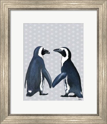 Framed Penguins In Love Print