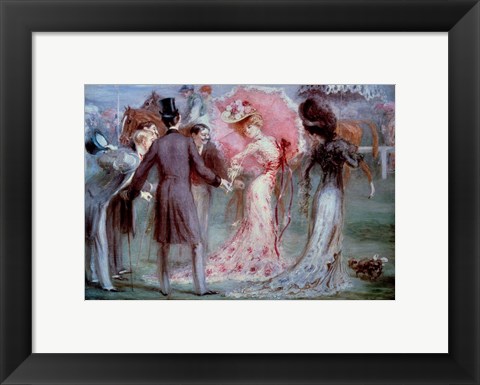 Framed Weighing of the Horses Print