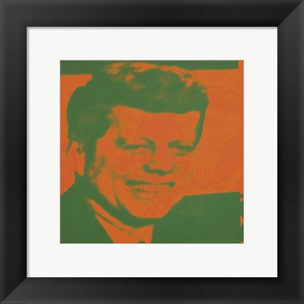 Framed Flash-November 22, 1963, 1968 (orange &amp; green) Print
