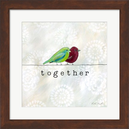 Framed Birds of a Feather Square I Print