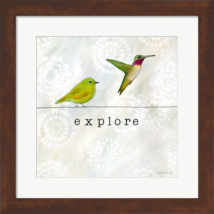 Framed Birds of a Feather Square III Print