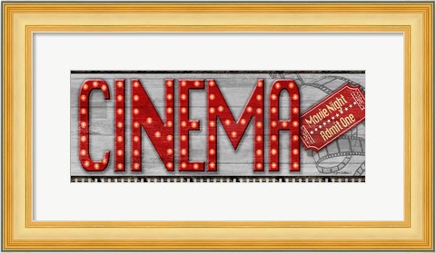 Framed Movie Marquee Panel I (Cinema) Print