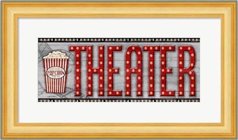 Framed Movie Marquee Panel II (Theater) Print