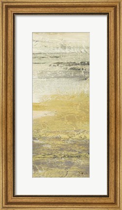 Framed Siena Abstract Yellow Gray Panel I Print