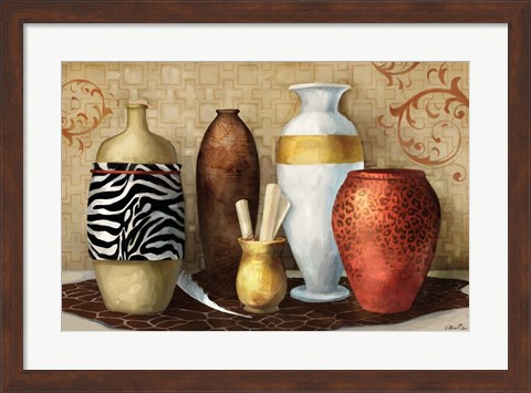 Framed Safari Vase Print