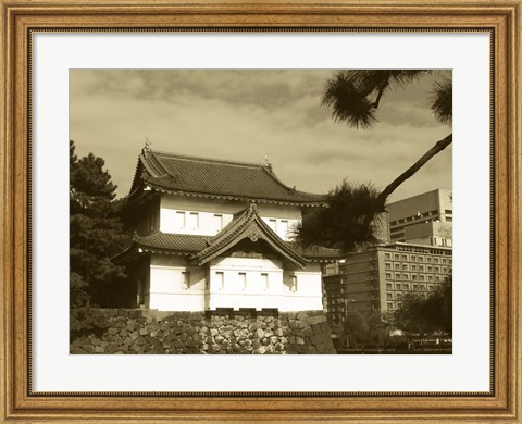 Framed Traditional Building In Tokyo Print