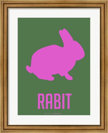 Framed Rabbit Pink Print