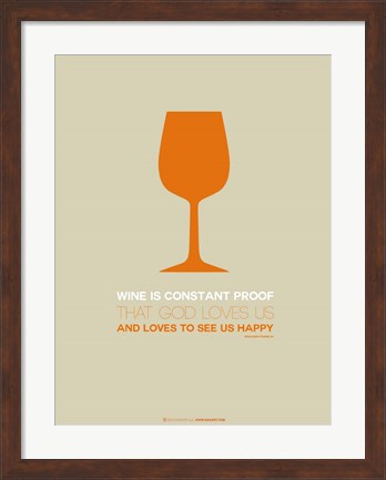 Framed Wine Orange Print