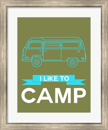 Framed I Like to Camp 3 Print