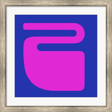 Framed Letter Z Purple Print