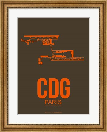 Framed CDG Paris 3 Print