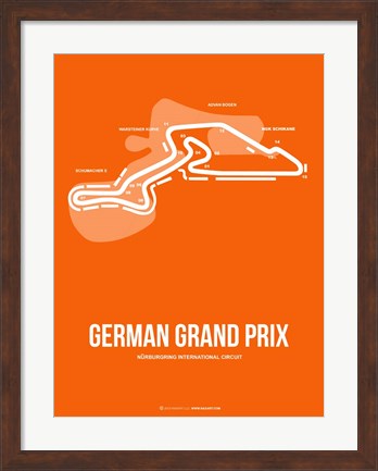 Framed German Grand Prix 3 Print