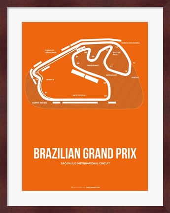 Framed Brazilian Grand Prix 3 Print