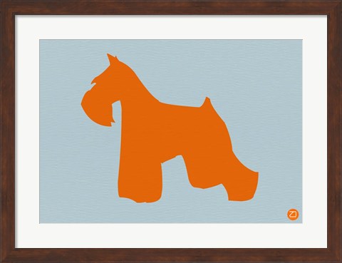 Framed Miniature Schnauzer Orange Print