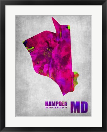 Framed Hampden Maryland Print