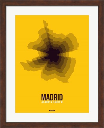 Framed Madrid Radiant Map 3 Print